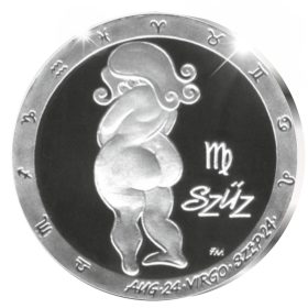 Szűz - ezüstözött bronz