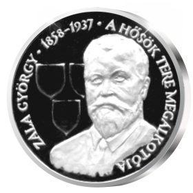 Zala György - ezüstözött bronz